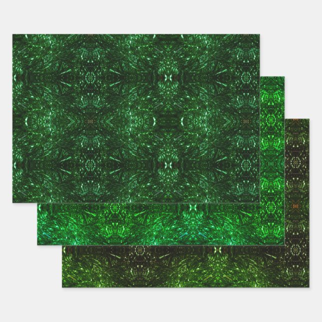 Hoja De Papel De Regalo navidades psicodélicos (Set)