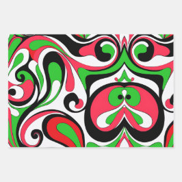 Hoja De Papel De Regalo Navidades Psychedelic Groovy Swirls