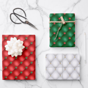 Hoja De Papel De Regalo Navidades Puffy Quilted Trio