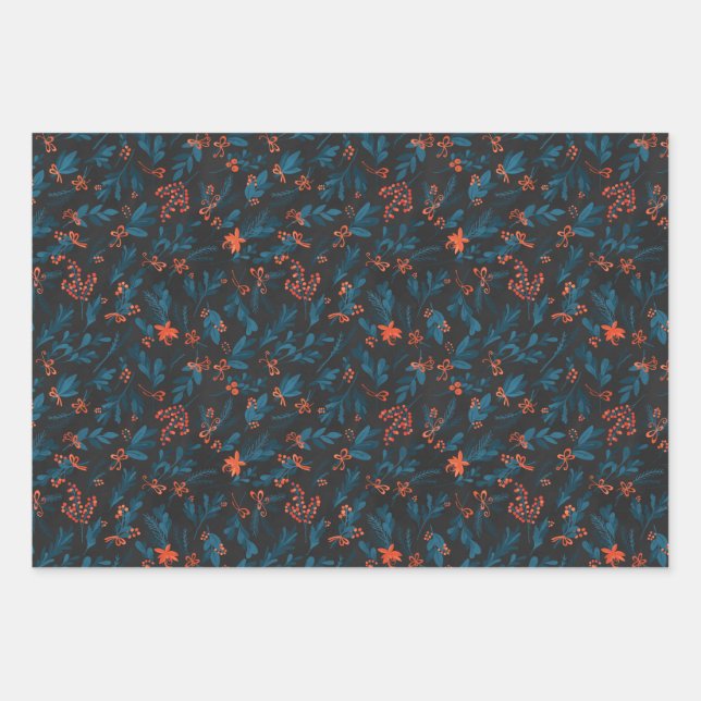 Hoja De Papel De Regalo Navidades ramo (Anverso)