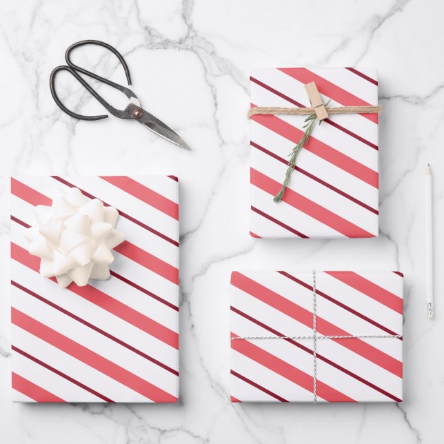 Hoja De Papel De Regalo Navidades rayados de arándanos y arándanos de pape (Anverso)