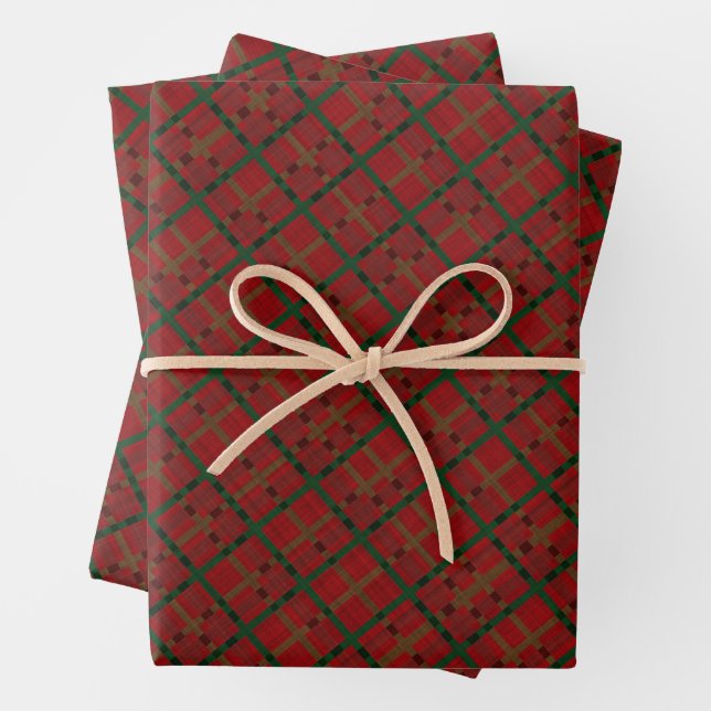 Hoja De Papel De Regalo Navidades Red Buffalo Plaid (In situ)