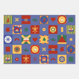 Hoja De Papel De Regalo Navidades Regalo de patrones geométricos