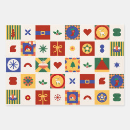 Hoja De Papel De Regalo Navidades Regalo de patrones geométricos