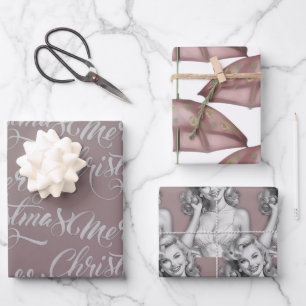 Hoja De Papel De Regalo Navidades retro