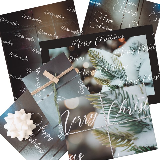 Hoja De Papel De Regalo Navidades Retro Oscuros baubles y árbol de Navidad (Subido por el creador)