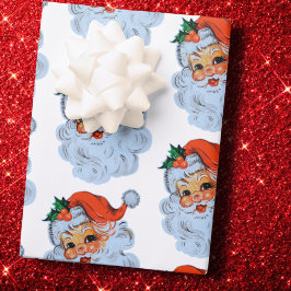 Hoja De Papel De Regalo Navidades Retro Santa