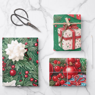 Hoja De Papel De Regalo Navidades Retro Whimsical