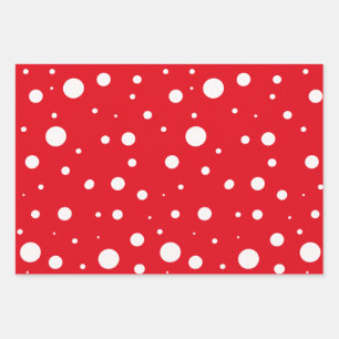 Hoja De Papel De Regalo Navidades rojos Nieve moderna