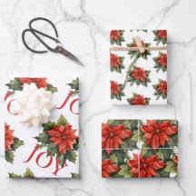 NAVIDADES ROJOS POINSETTIA PATRONES COORDINADOS