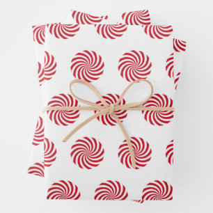 Hoja De Papel De Regalo Navidades Rojos y Blancos