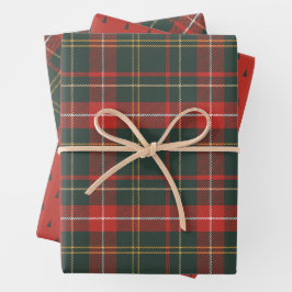 Hoja De Papel De Regalo Navidades rojos y verdes colocados
