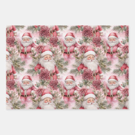 Hoja De Papel De Regalo Navidades rosados