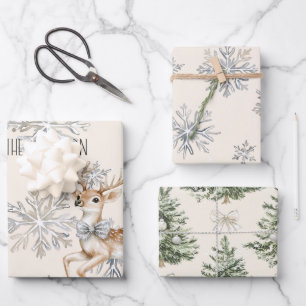 Hoja De Papel De Regalo Navidades rusos de moda crean copos de nieve de ve