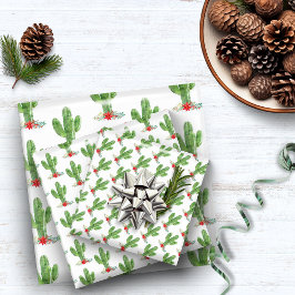 Hoja De Papel De Regalo Navidades rusos festividades florales en Cactus