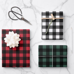 Hoja De Papel De Regalo Navidades rusos rojos verdes y negros con manchas