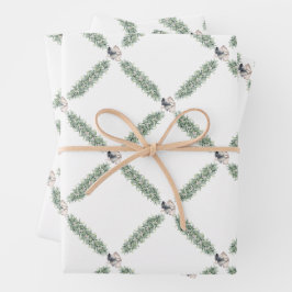 Hoja De Papel De Regalo Navidades Silver Bells Garland