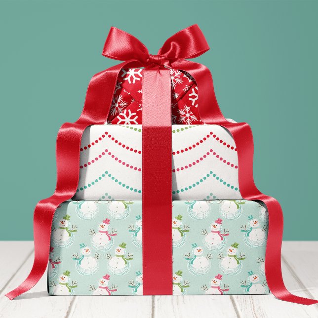 Hoja De Papel De Regalo Navidades Snowman De Festividades Brillantes (Subido por el creador)