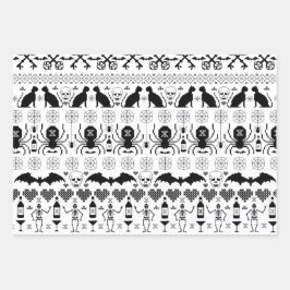 Hoja De Papel De Regalo Navidades suéteres feos - Impresión Halloween