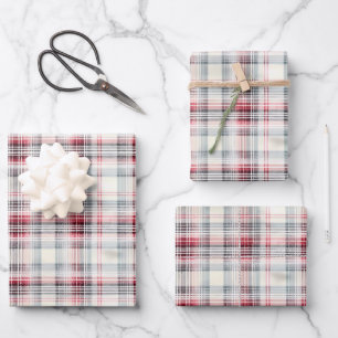 Hoja De Papel De Regalo Navidades Tartán Floral Design Series #24
