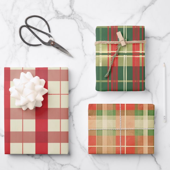 Hoja De Papel De Regalo Navidades trazan el patrón (Anverso)