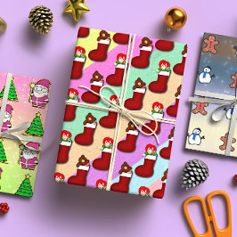 Hoja De Papel De Regalo Navidades triples delgados