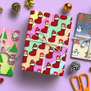 Hoja De Papel De Regalo Navidades triples delgados