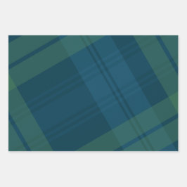 Hoja De Papel De Regalo Navidades verdes de la marina de vacaciones clásic