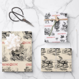Hoja De Papel De Regalo Navidades victorianos con Santa María