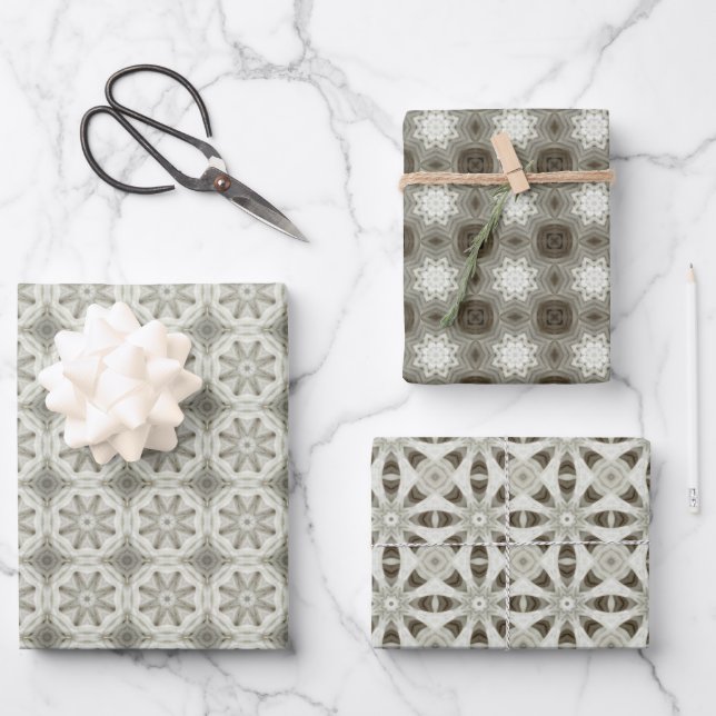 Hoja De Papel De Regalo Navidades victorianos de Crosshatch: Diseño textil (Anverso)