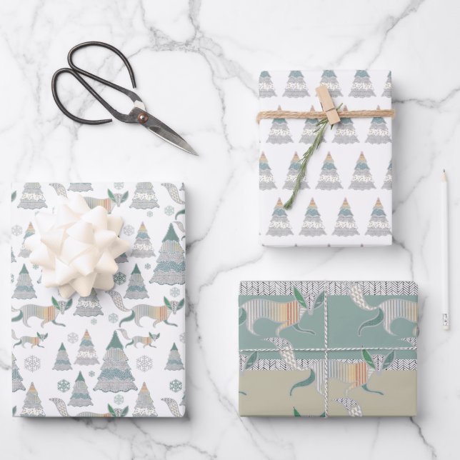 Hoja De Papel De Regalo Navidades Winter Wonder Tree (Anverso)