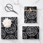 Hoja De Papel De Regalo Navidades wreath Merry Christmas add name<br><div class="desc">Navidades escribían Feliz Navidad y Feliz Año Nuevo rellenando hojas de papel personalizadas con su nombre.</div>