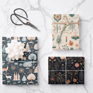 Hoja De Papel De Regalo Navidades y Yule