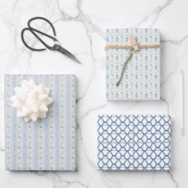 Hoja De Papel De Regalo Navy Chinoiserie Preppy