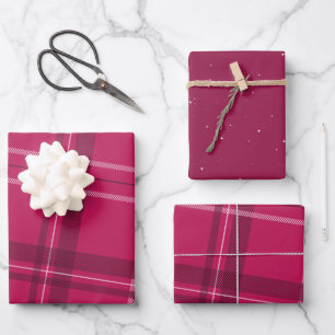 Hoja De Papel De Regalo Negrita y rosa vacaciones de lujo