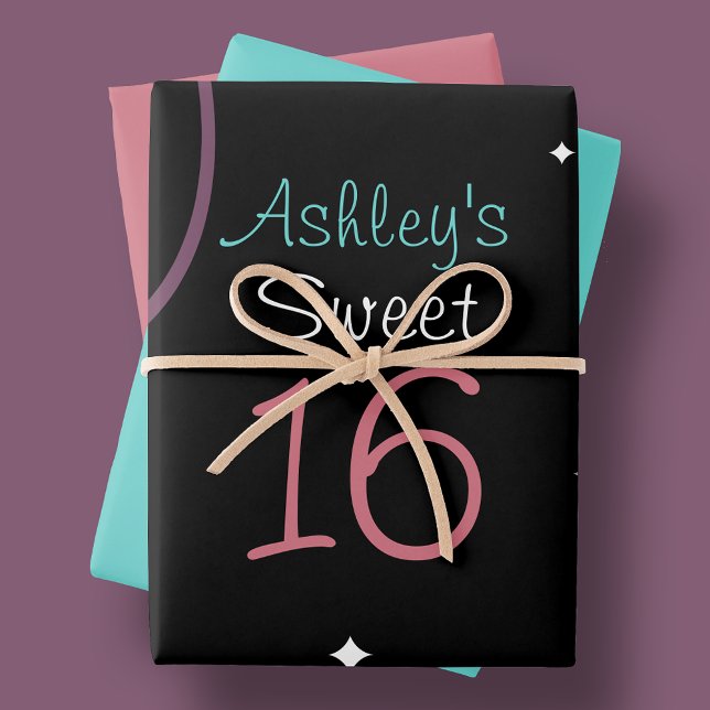 Hoja De Papel De Regalo Negro Con Estrellas Y Bañuelos Dulces 16 (Subido por el creador)