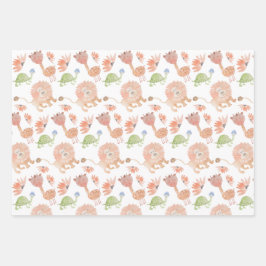 Hoja De Papel De Regalo Nena Giraffe Watercolor Jungla Tropical