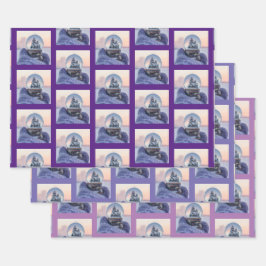 Hoja De Papel De Regalo Nevada en el árbol de Navidad