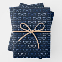 Nexo del patrón de gafas hipster azul de la marina