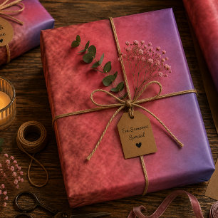 Hoja De Papel De Regalo Niebla Carmesí al Anochecer