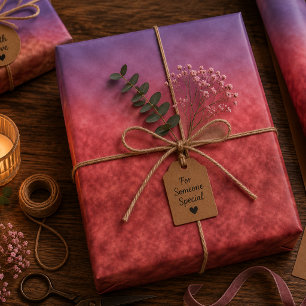 Hoja De Papel De Regalo Niebla Carmesí al Anochecer