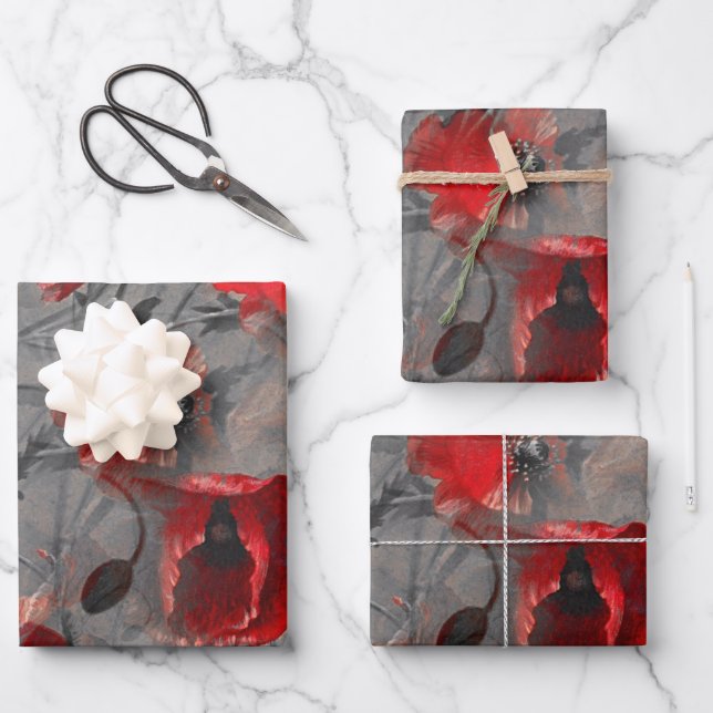 Hoja De Papel De Regalo Niebla de amapola (Anverso)