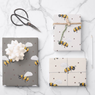 Hoja De Papel De Regalo Niño Abejas Amarillas y Negras