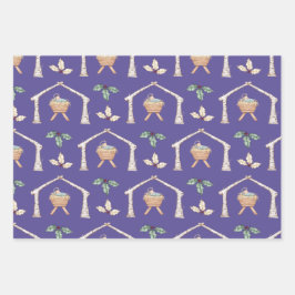 Hoja De Papel De Regalo Niño Jesús en Pesebre