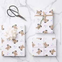 Hoja De Papel De Regalo Niños Cute Caballos Animales De La Granja De Barny