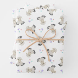 Hoja De Papel De Regalo Niños de la granja de animales de la granja de ove