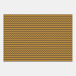 Hoja De Papel De Regalo Niños Halloween Chevron Naranja Negro