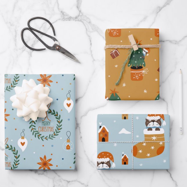 Hoja De Papel De Regalo Niños Navidades (Anverso)