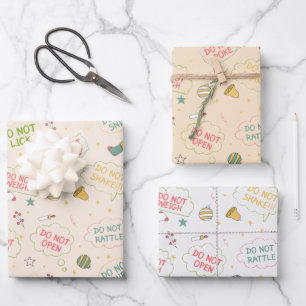 Hoja De Papel De Regalo No abrir niños lindos y graciosos dichos