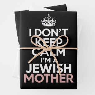 Hoja De Papel De Regalo No Me Mantengo Tranquila Soy Una Madre Judía Hanuk